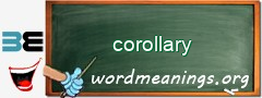 WordMeaning blackboard for corollary